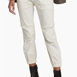 Nili Lotan Cropped Military Pant in Eggshell, size 2